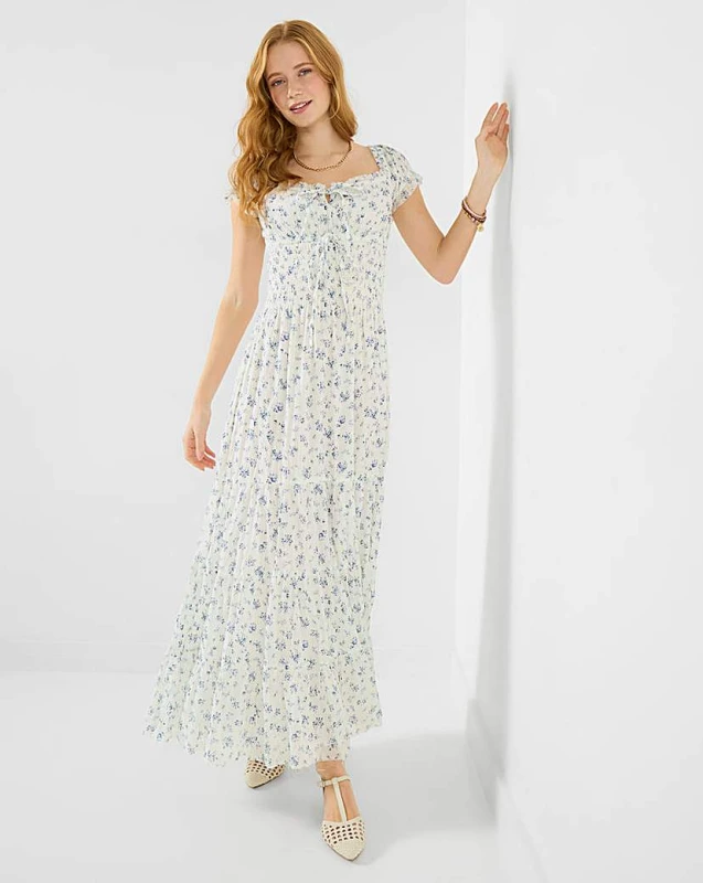 Image of Joe Browns JB Joe's Favourite Floral Cotton Dress White Multi-Coloured - Joe Browns - Size: 14 White Multi-Coloured Female 14 PQ18603