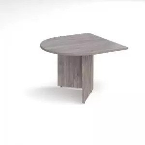 image of Arrow head leg radial extension table 1000mm x 1000mm - grey oak