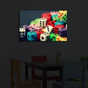 Image of 4570?ACT-38 Multicolor Decorative LED Lighted Canvas Painting