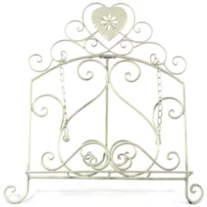 Image of Cream Heart Cookery Book Holder