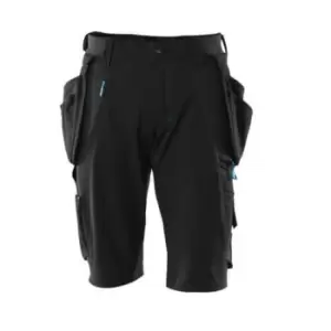 image of Mascot Black Craftsmens Shorts with Detachable Holster Pockets - C52 (W36.5)