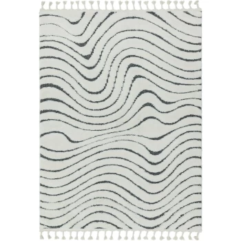 image of Ariana AR10 Ripple 120cm x 170cm Rectangle - Grey and Ivory