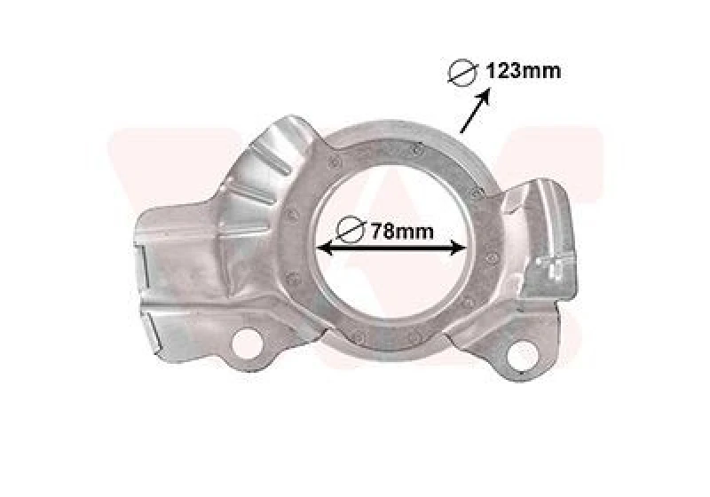 Image of VAN WEZEL Brake disc backing plate VAN WEZEL 8314372