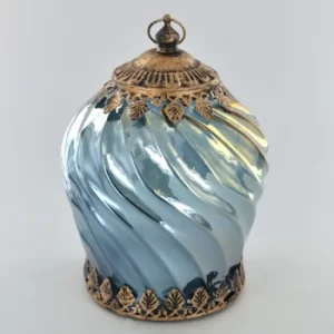 Image of LED Lantern Light Blue Iridescent H17.5