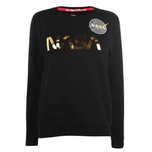 Image of Alpha Industries Industries Nasa Sweater - Black Gold