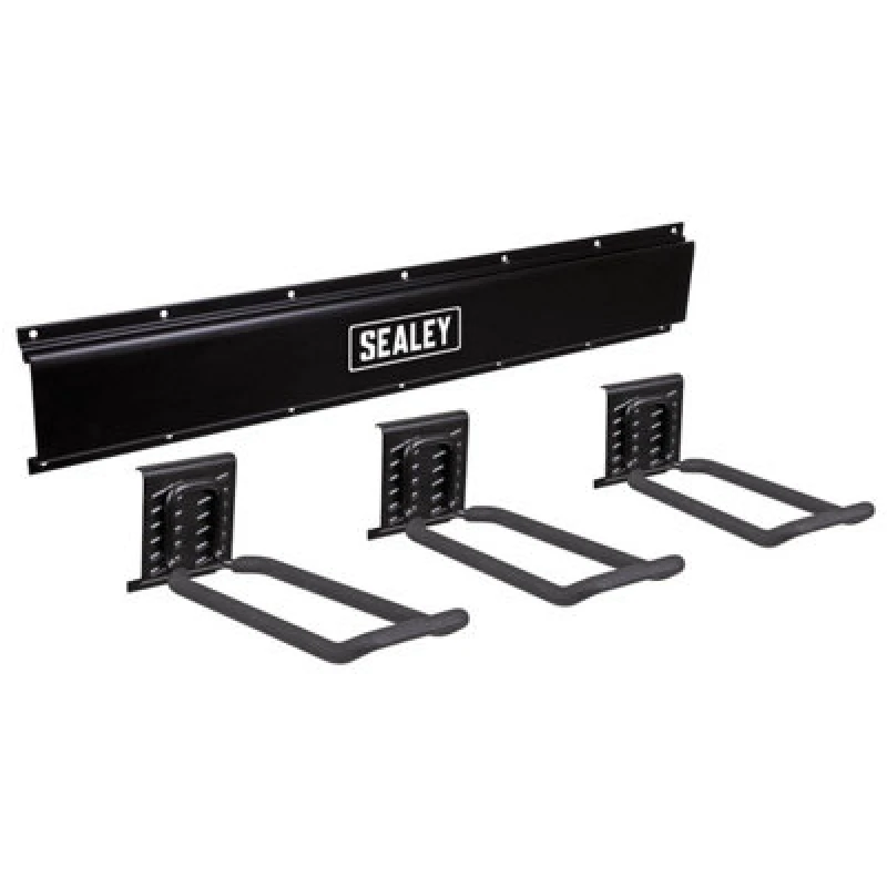 Image of Sealey APH Wall Mount Storage Rail and Closed End Hooks Kit APHKIT7