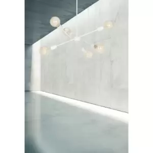 Image of Proton White Multi Arm Pendant Ceiling Light 6x E27