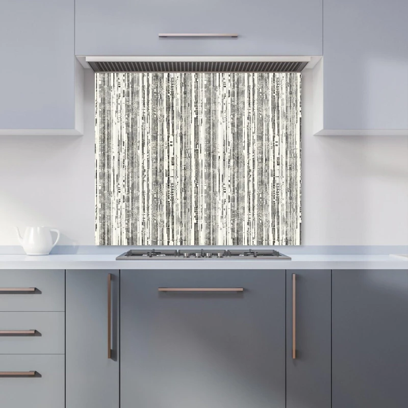 Image of Warren Reed - Designer Modern Fig Pattern Kitchen Splashback in Grey Size: 900mm x 650mm Grey Unisex 900mm x 650mm