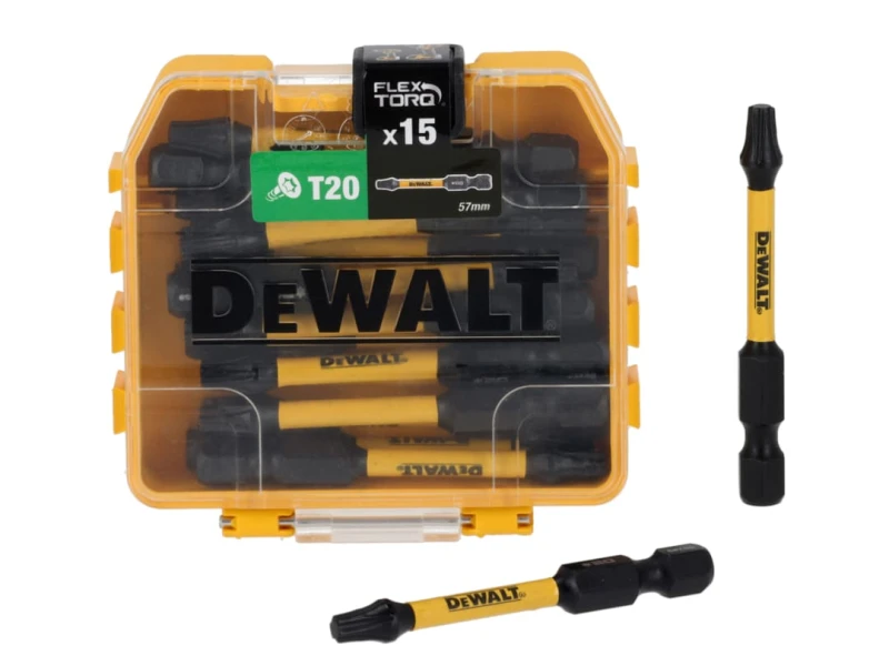 Image of DEWALT Power Tools DT70915T FlexTORQ Bits T20 x 57mm (Tic Tac of 15) DT70915T-QZ