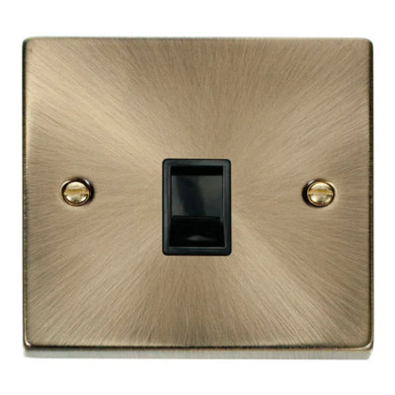 Image of SE Home Antique Brass Rj11 Socket Gold unisex