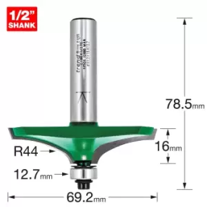 Image of Trend CRAFTPRO Handrail Bearig Guided Router Cutter 69.2mm 16mm 1/2"