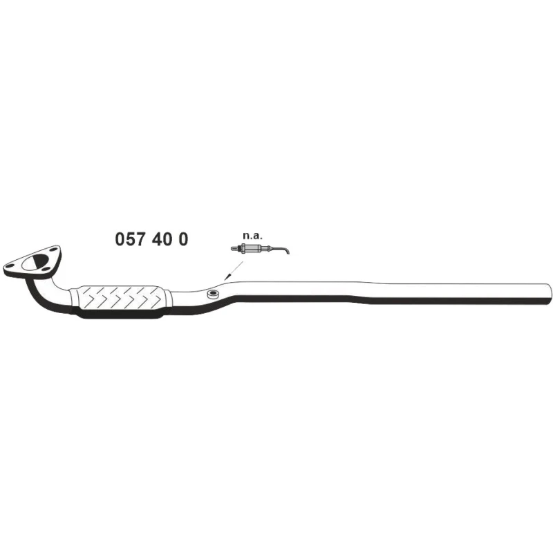 Image of ERNST 057400 Exhaust Pipe Front, Length: 1140mm Exhaust Pipe (17)