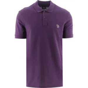 image of Paul Smith Purple Short Sleeve Zebra Polo Shirt