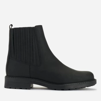 Image of Clarks Womens Orinoco 2 Mid Leather Chelsea Boots - Black - UK 8