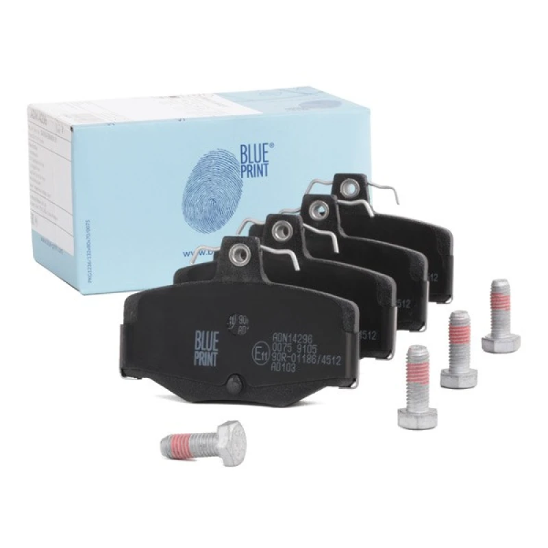 Image of Blue PRINT ADN14296 Brake pad set Rear Axle, with bolts/screws Brake Pad Set,disc brake (402)