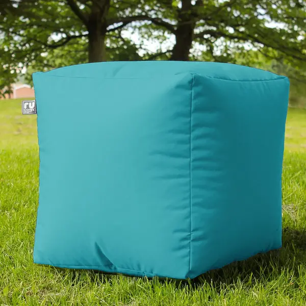 Image of rucomfy Indoor Outdoor Cube Bean Bag - Turquoise