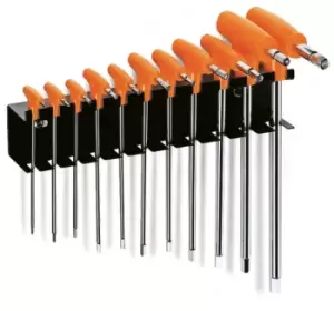 image of Beta Tools 96 T/SP11 11pc Metric Offset Hex Key High-Torque Handle Set 000960957