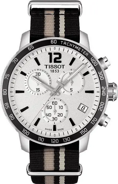 Tissot Watch Quickster Chronograph Nato D - Silver TS-762