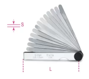 Image of Beta Tools 1708/8 Metric Feeler Gauge 0.05 - 0.50 mm 017080008