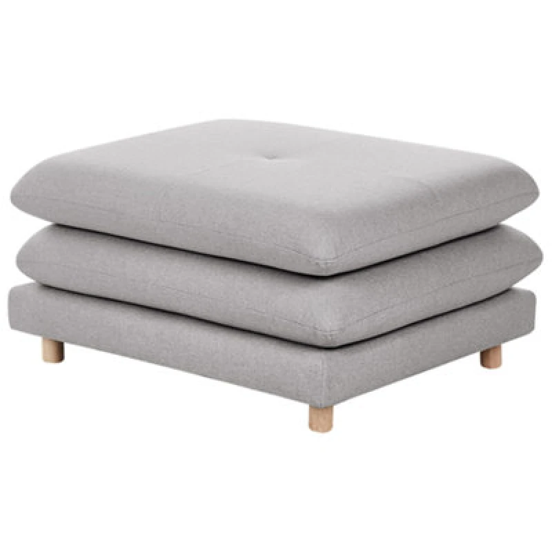 Image of Beliani Ottoman Heden Fabric Grey