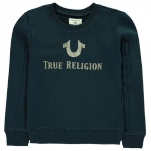 Image of True Religion Junior Boys Big Logo Sweatshirt - NAVY