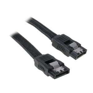 image of BitFenix Alchemy SATA 6GB/s braided cable 30cm - Black