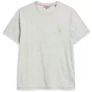 Image of Ted Baker Madras Palm Tree T Shirt - Grey
