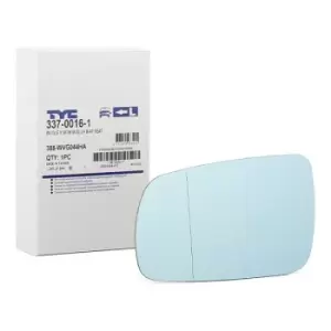 image of TYC Wing Mirror Glass 337-0016-1 Side Mirror Glass,Mirror Glass VW,AUDI,SKODA,Golf IV Schragheck (1J1),PASSAT Variant (3B6),Golf IV Variant (1J5)