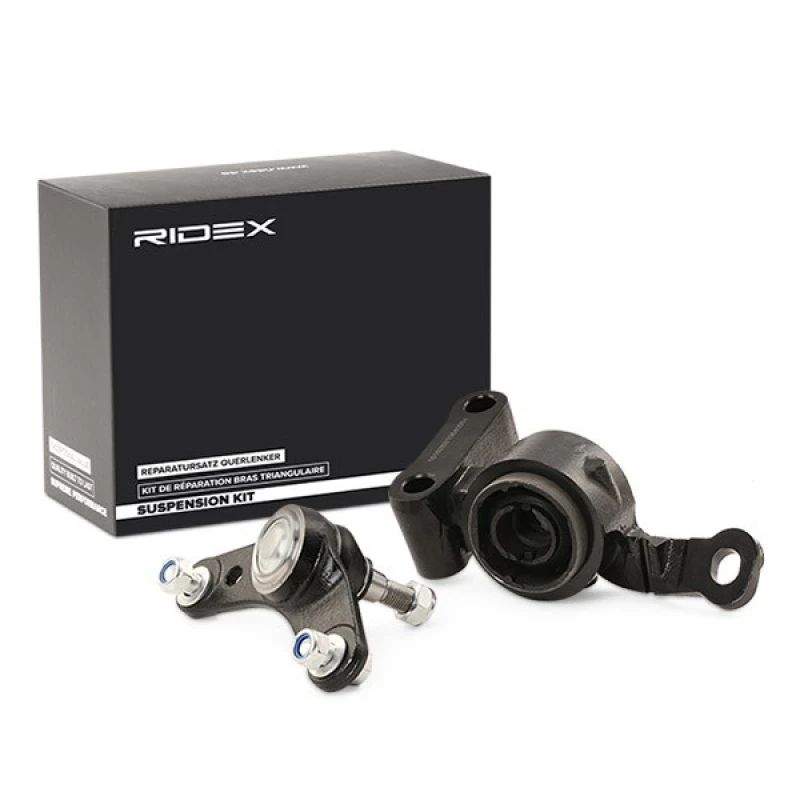 Image of RIDEX 772S0209 Control arm repair kit with rubber mount, Front Axle Right, for control arm Suspension Kit (772)
