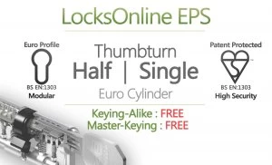 image of LocksOnline EPS Thumbturn Only Euro Cylinder