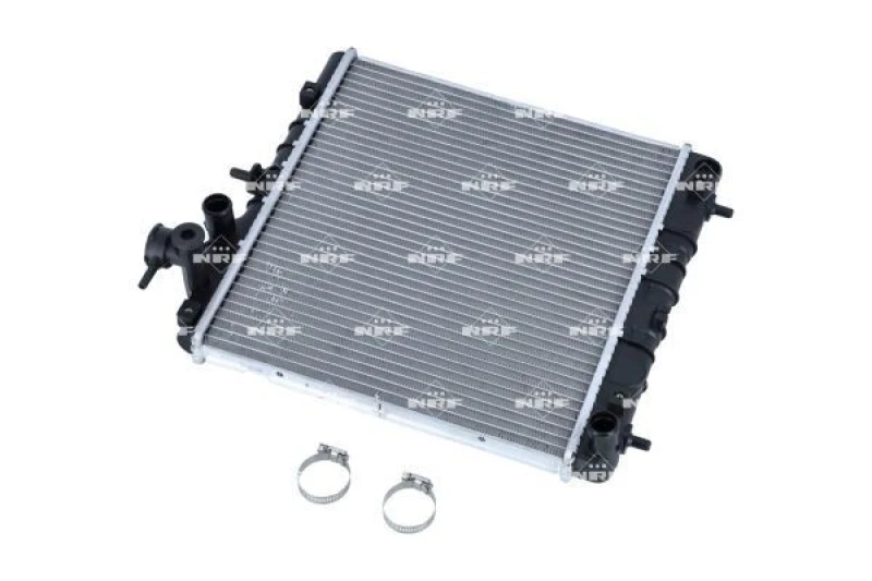 Image of NRF 53257 Engine radiator EASY FIT Brazed cooling fins, Aluminium, with mounting parts Aluminium Radiator,engine cooling (470)