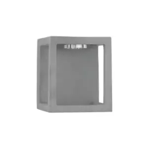 image of Baton Outdoor Modern Wall Lamp Grey Cement Glass LED 5W 200Lm 3000K IP65 - Merano