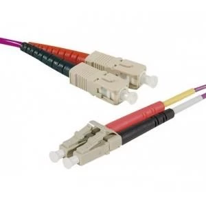 Image of 0.5m Om4 Duplex Fibre Pink Lszh Sclc