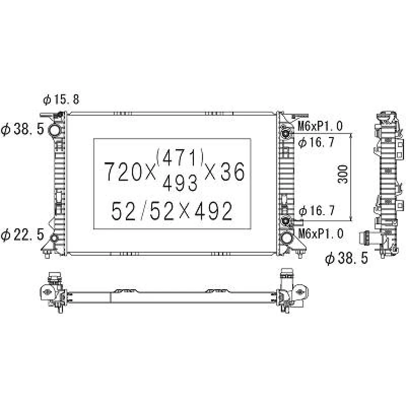 Image of Engine radiator DIEDERICHS DCM1490