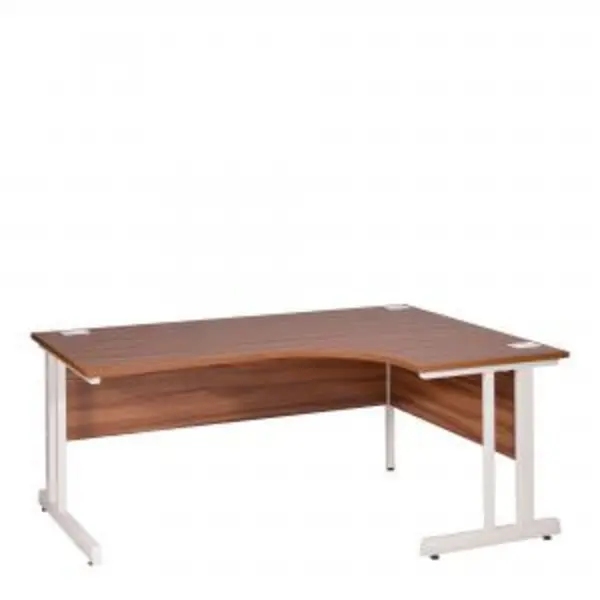 Image of Aspire Ergonomic Right Hand Corner Desk - 1800mm Wide - 800-1200mm NTDSETED1800RWNWH