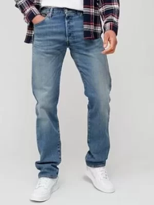 Image of Levis Levis 501 Original Fit Jeans, Blue, Size 32, Inside Leg Long, Men