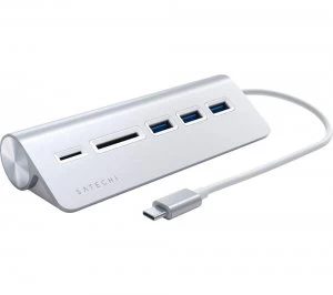 image of SATECHI ST-TCHCRS 3-port USB Type-C Hub, Silver