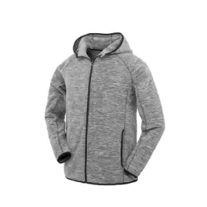 image of Spiro Mens Micro Fleece Hoodie (3XL) (Grey/Black)