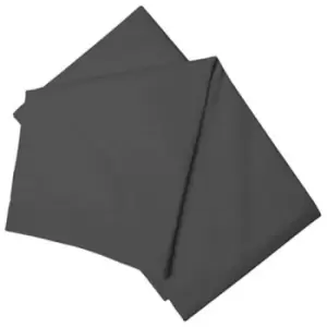 Image of Belledorm Brushed Cotton Extra Deep Fitted Sheet (Narrow Double) (Charcoal) - Charcoal