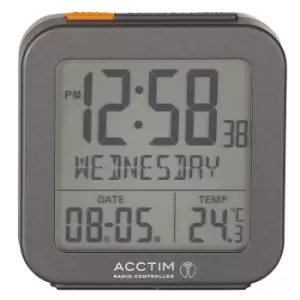 image of Acctim Invicta Grey Radio Controlled Lcd Alarm Clock