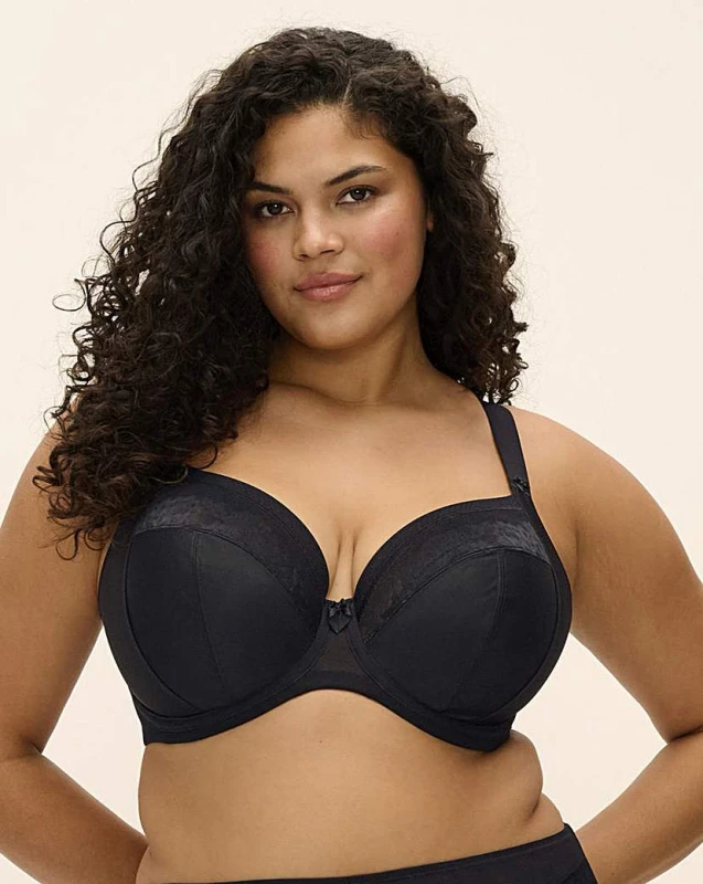 Image of Elomi Elomi Nerina Plunge Wired Bra Black - Elomi - Size: 36E Black Female 36E HW97810