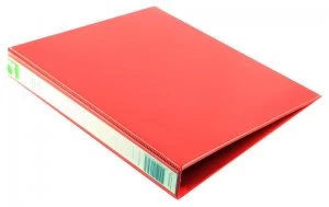 Image of Q Connect Pres Binder 4dring 25mm Red