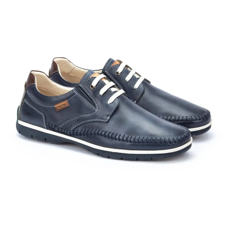 Image of Pikolinos Marbella M9A-4118 Leather Mens Lace up Shoes - Blue - Size:UK 7-7.5