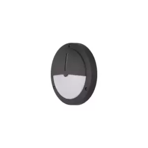 Image of Daru Eyelid Bulkhead Wall Lamp, 1 Light E27, Anthracite, IP54