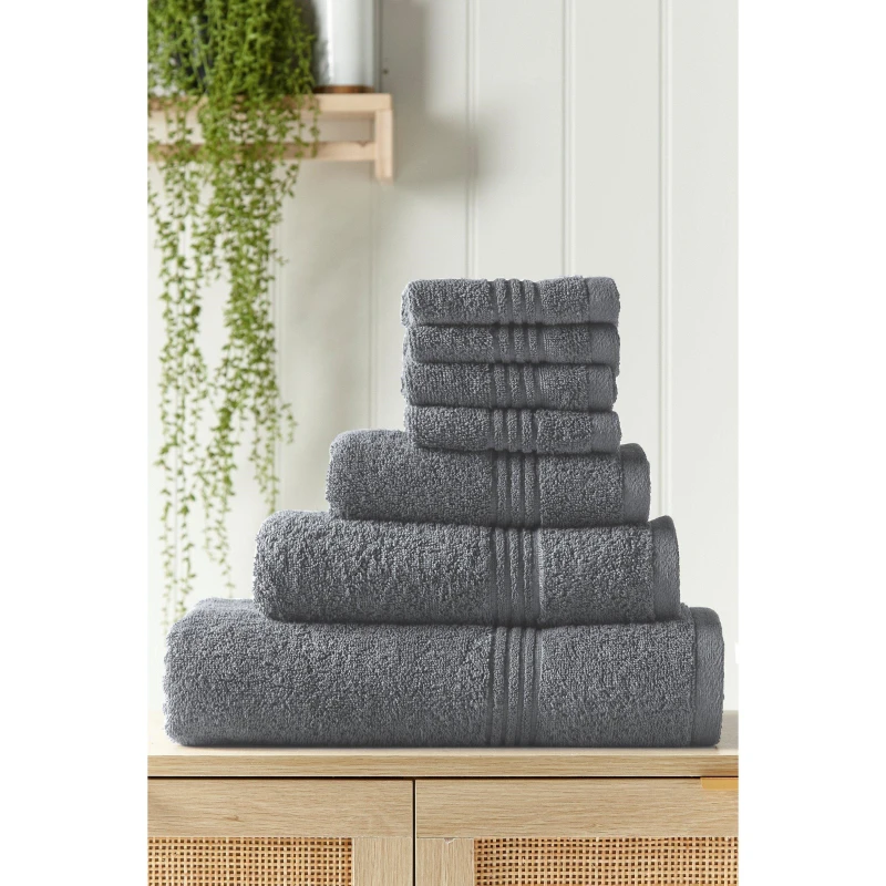Image of Homelife Egyptian Cotton Towels - Grey Grey Hand Towel