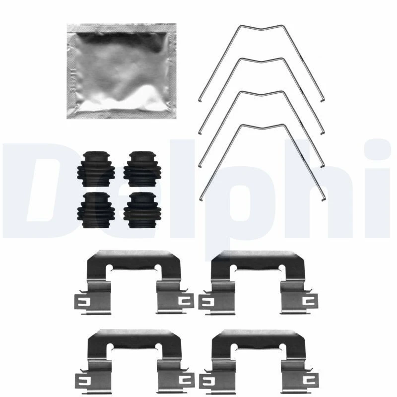 Image of DELPHI Brake pad fitting kit DELPHI LX0712