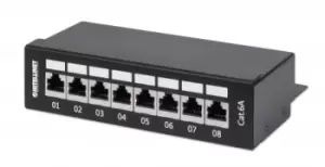 image of Intellinet Patch Panel, Cat6a, FTP, 8-Port, Desktop, Shielded,...