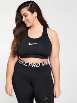 Image of Nike Medium Support Swoosh Bra (Curve) - Black, Size 18-20=1X, Women