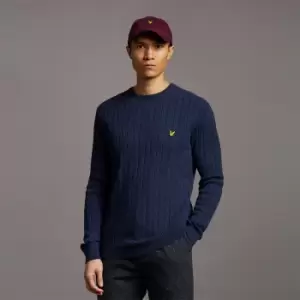 image of Cable Jumper - Dark Navy Marl - L