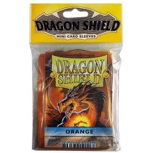 Image of Dragon Shield Japanese Size Orange Card Sleeves - 50 Sleeves